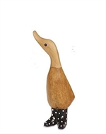 edo and med sorte gummistøvler med prikker - Tinashjem